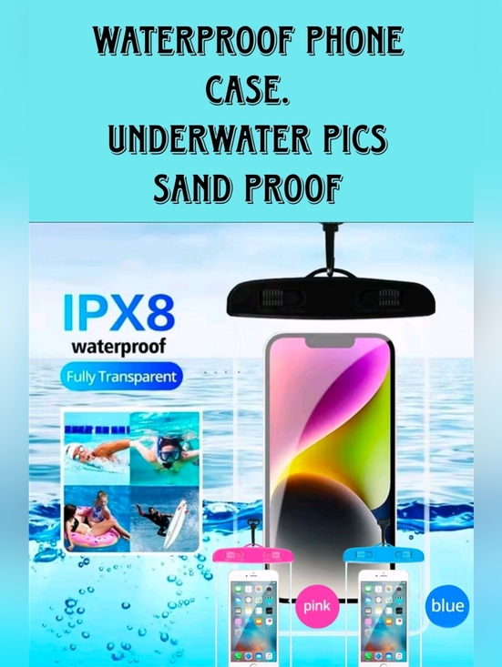 Source Unknown Handbags - Waterproof Sandproof Underwater Pics Phone Case. Various Colors.
